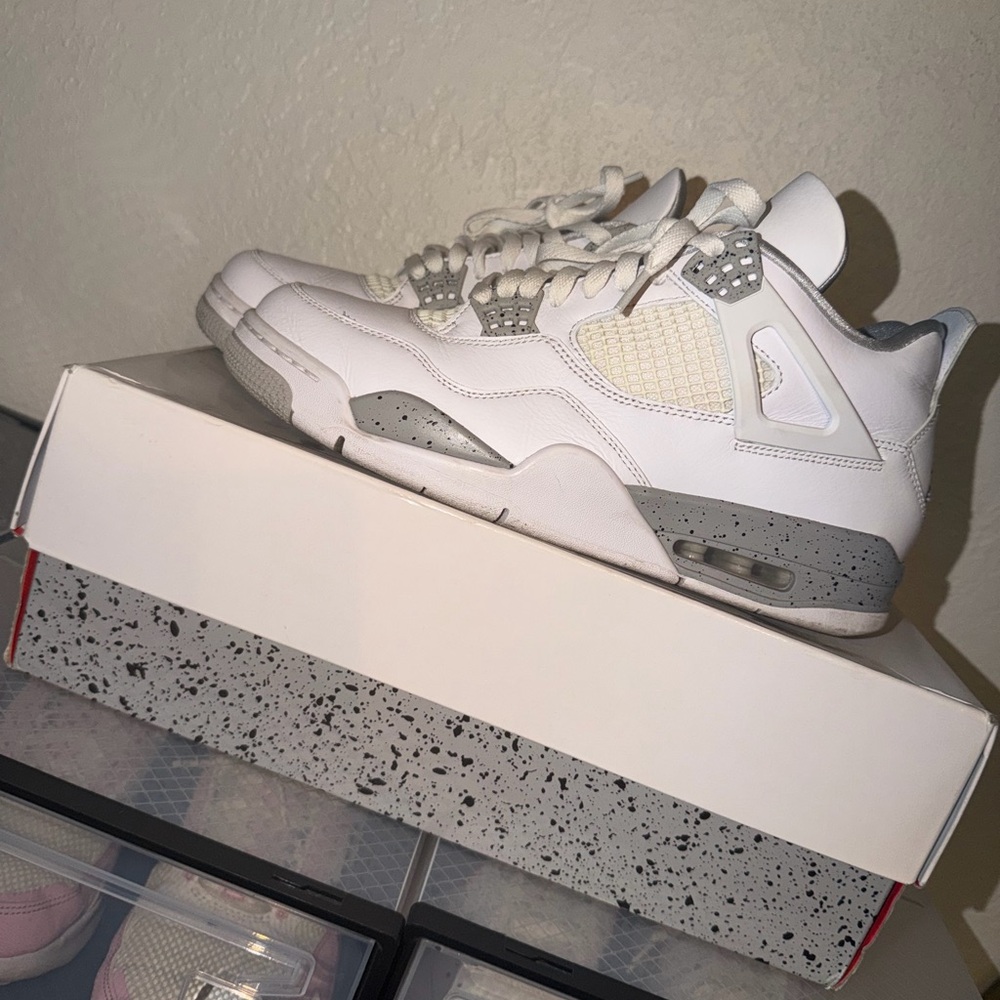 Jordan White and Grey Retro Sneaker